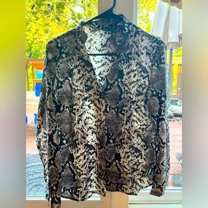 Women’s Blouse, Snakeskin Pattern, size M